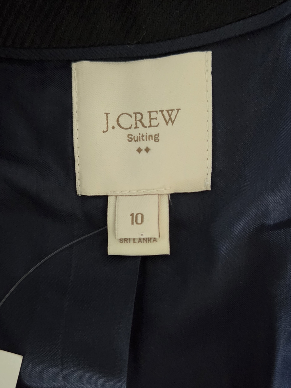 J. Crew Navy and Light Gray Striped Cropped Jacket - Picture 2 of 12